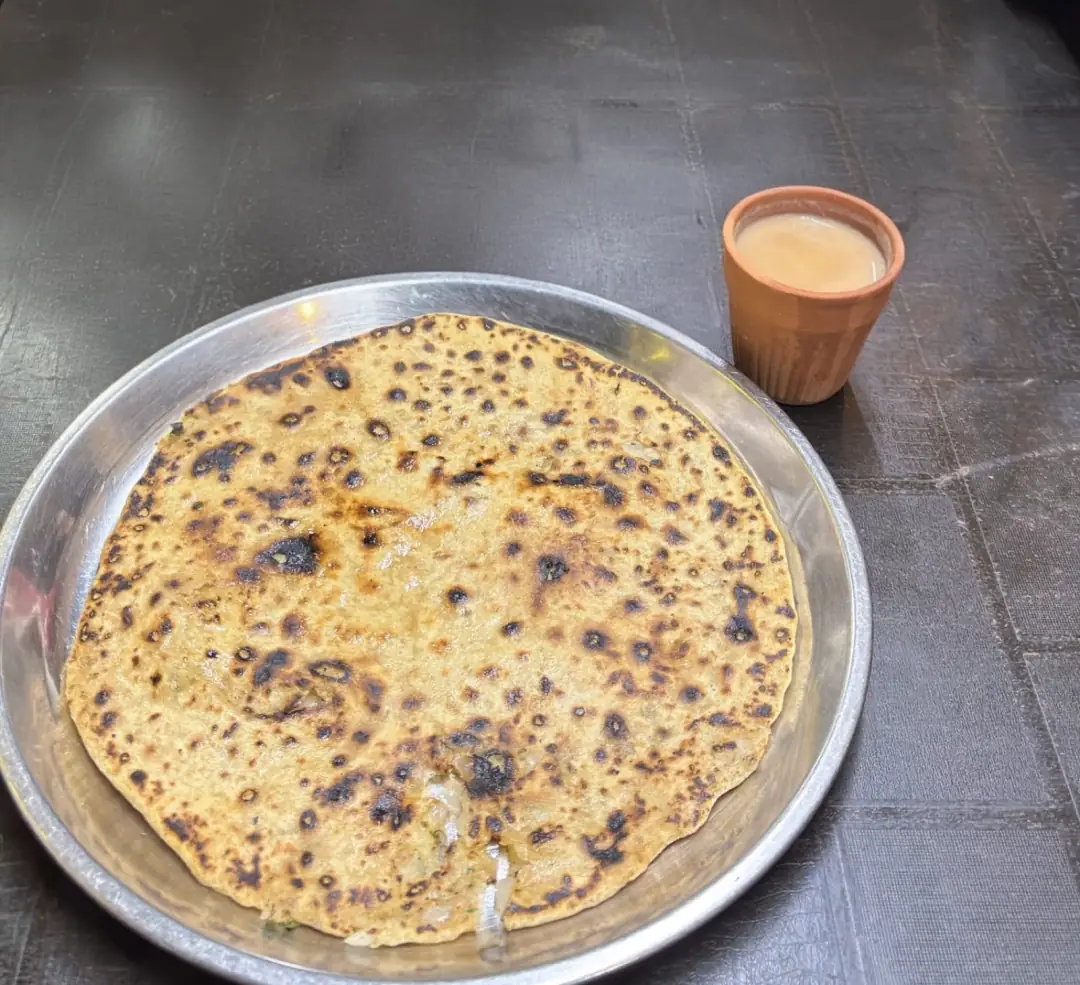 Aloo paratha and chai in Dehradun