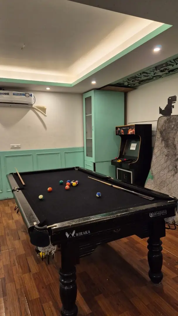 Pool table at the hostel