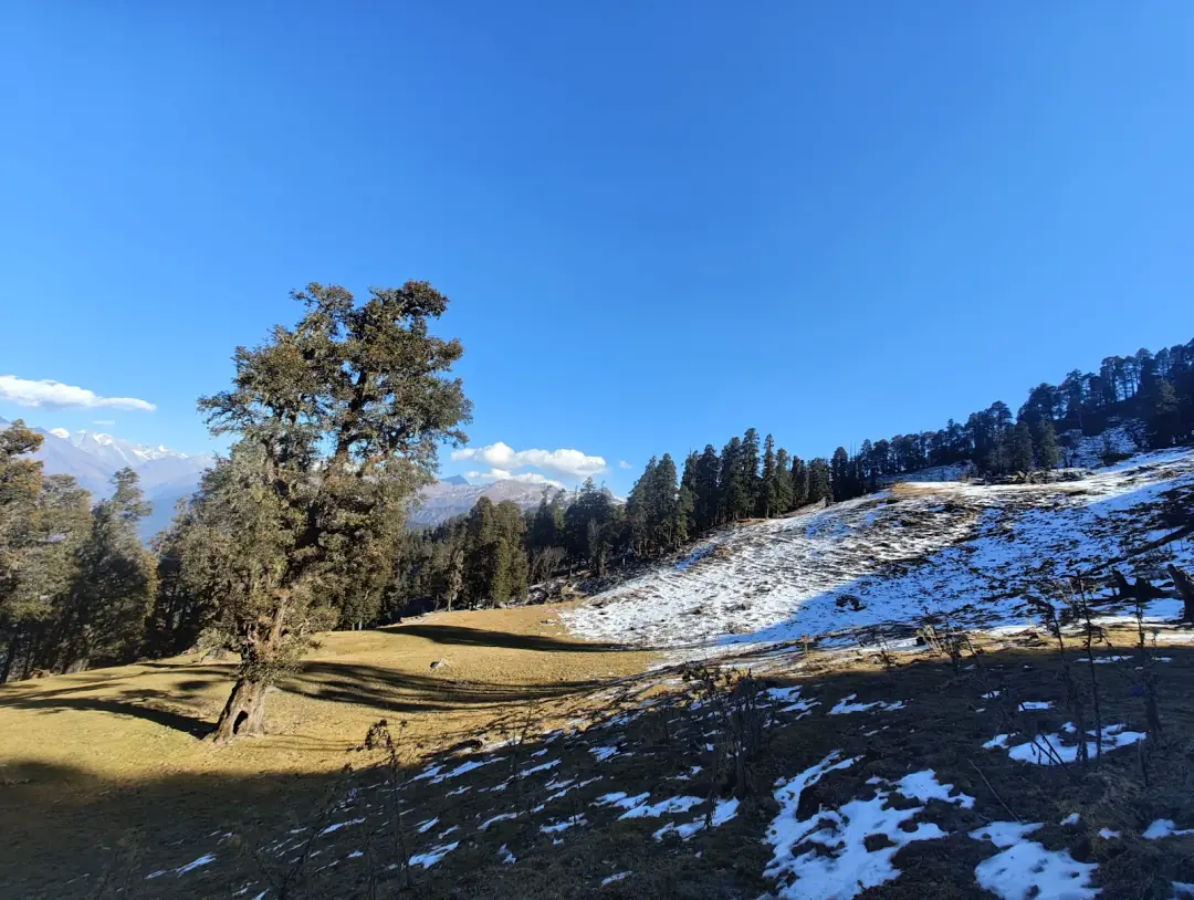 Snow going down the other side