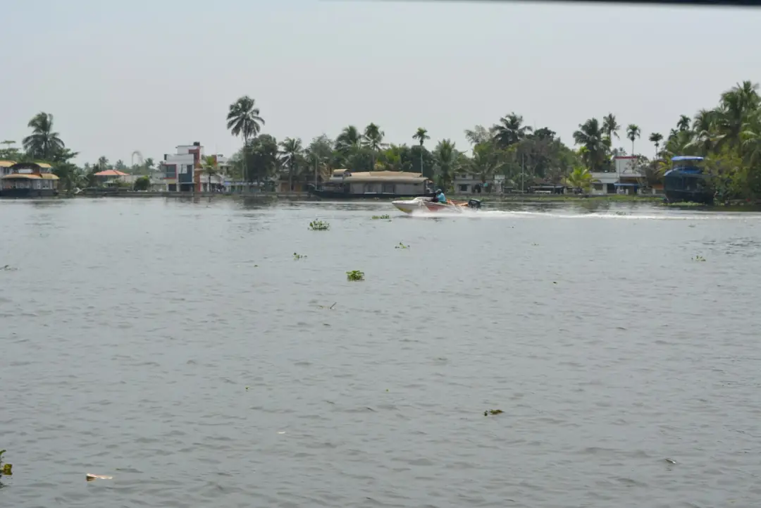 Village along the backwater