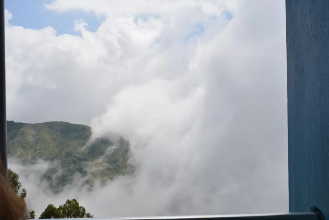 A cloud coming up the valley