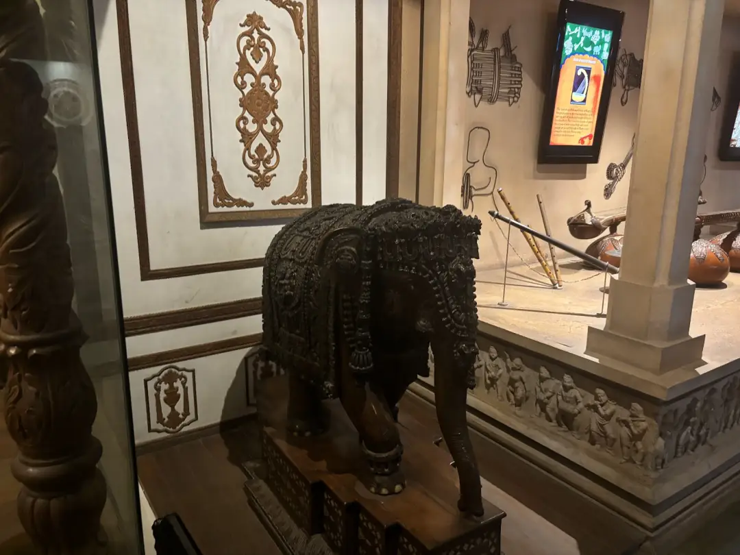 An elephant, in stone